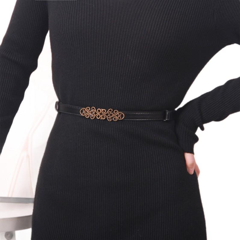 Womens Slim Adjustable Waist Belt With Alloy Buckle Sweater Dress Casual Office Wear