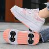 Zapatos de Patines para Niños Zapatos Planos Desmontables Cuatro Ruedas Zapatillas de Patines para Niñas Zapatos de Skate para Niños