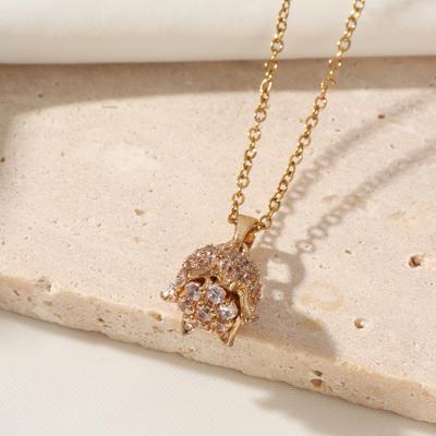 Luxury Flowers Zirconia Pendant Necklaces for Women New Fashion Wedding Party Necklace Jewelry Accessories