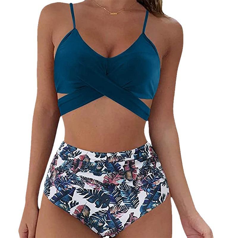 2023 Sexy Sleeveless Backless Split Swimsuit Bikini for Europe & America