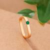 Simple And Unique Design Ancient Gold Craft Square Green Rings For Women Inlaid With Natural An Jade Fashion Jewelry Gift