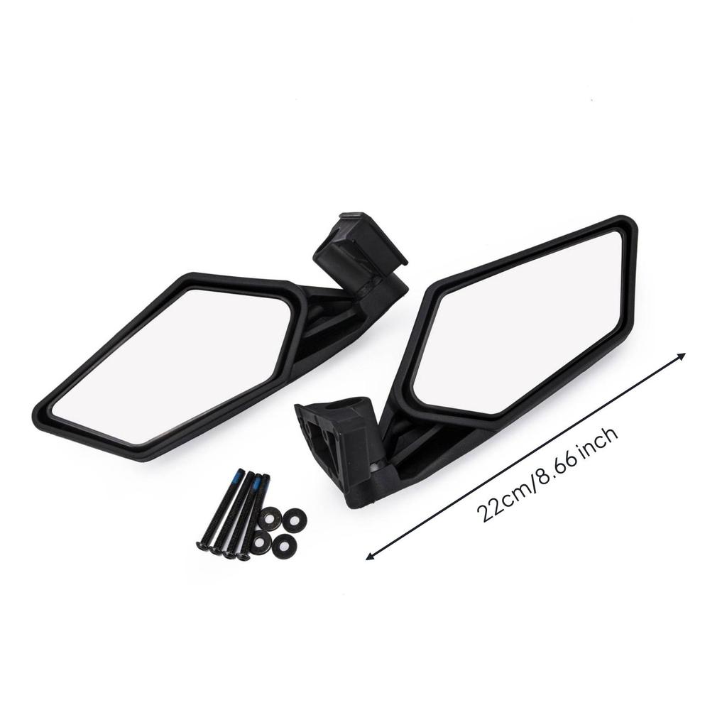 /UTV Side Mirror Fastenon Matte View GeometricShaped Auto Part