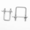 2Sets New Iron Square Clamp With Baffle Screw Pipe U-clamp Right Angle U-bolt M6 Squa Bolt