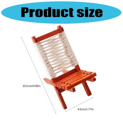 Doll House Zakka Chair Model Realistic Dollhouses Folding Chair Realistic Play Chair Realistic 1:12 Model Mini Size Toy
