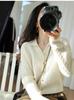 Women's 100% Pure Wool Cable Knit Cardigan - Fashionable Short Lapel Sweater for Autumn & Winter