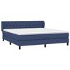 3126499 vidaXL Lit à sommier tapissier avec matelas Bleu 160x200 cm Tissu
