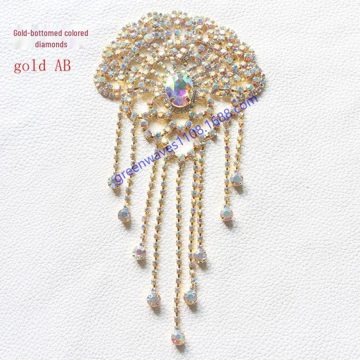 

DIY Rhinestone Flower Tassel Dance Costume & Accessory Set