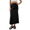 YYFS Women's Solid Color Print Casual Summer Spring Skirts