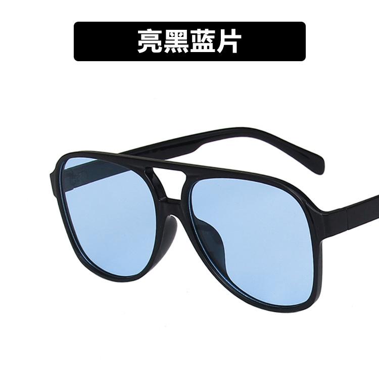 Cross-border European and American retro double beam sunglasses 2022 new trendy ins personalized big frame Internet celebrities same toad sunglasses