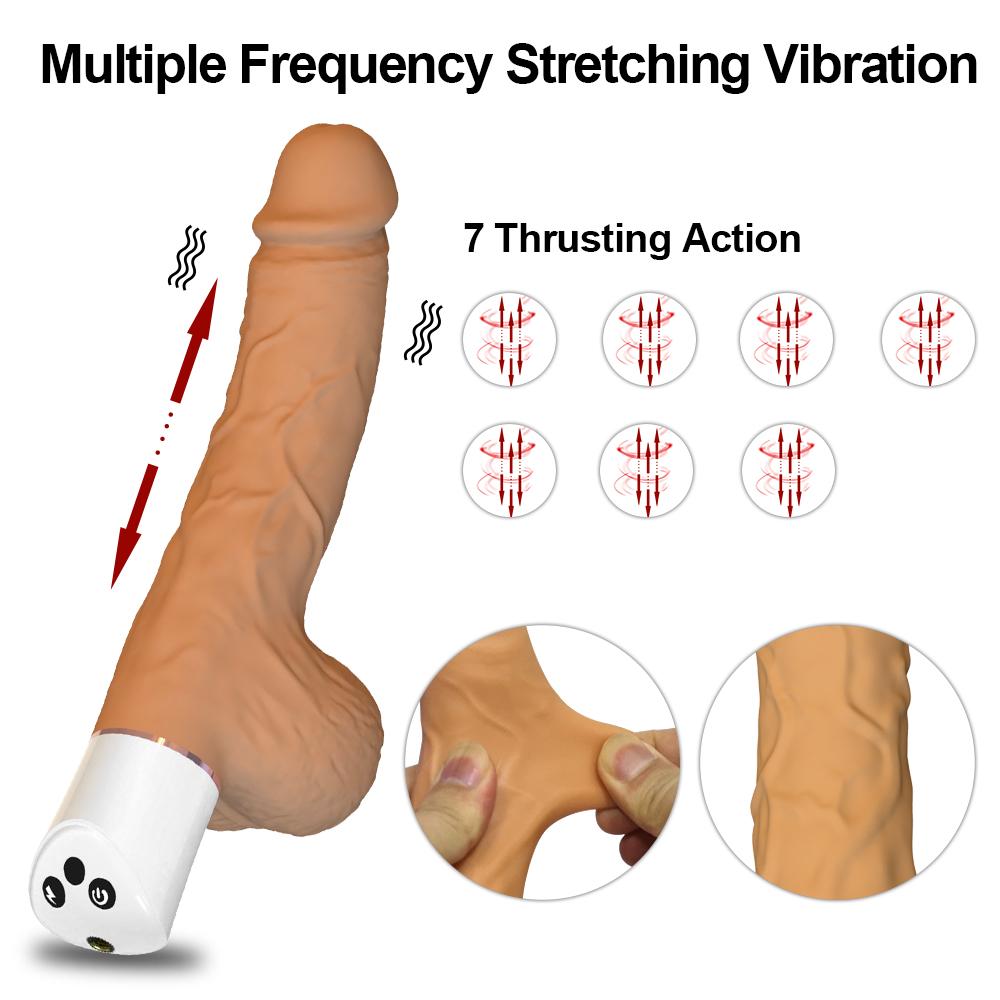 Sexuální stroj pro ženy Výkonné automatické zatahovací dildo Vibrátor Dálkové ovládání Orgasmus Love Gun Machine Sexuální hračky pro dospělé 18