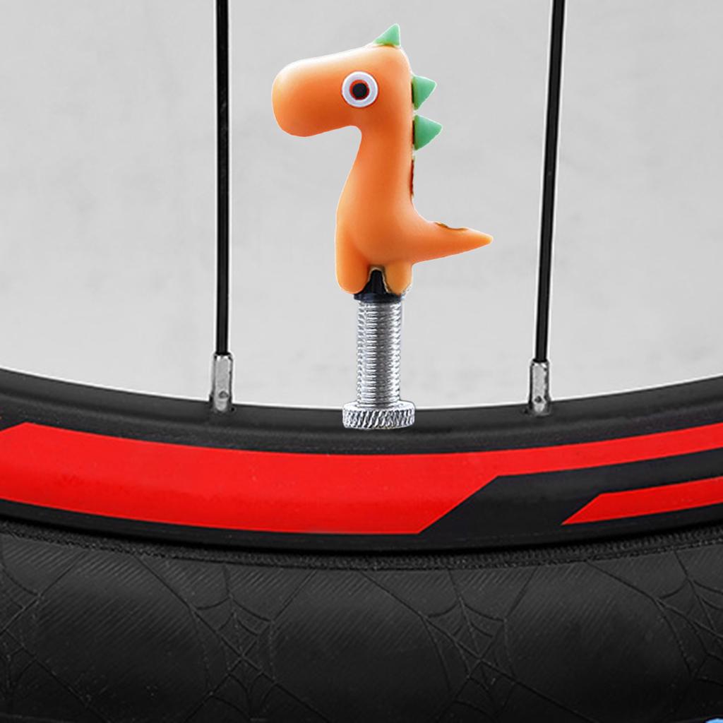Silikon-Ventilkappe Cartoon-Design für Rennrad Mountainbike Wasserdichte Dekoration