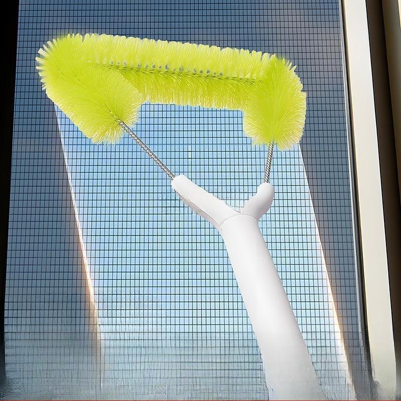 Long-handled Telescopic Screen Brush, Double-sided Cleaning and Dust Removal Brush, Non-disassembly Cleaning Diamond Mesh Screen Door Brush