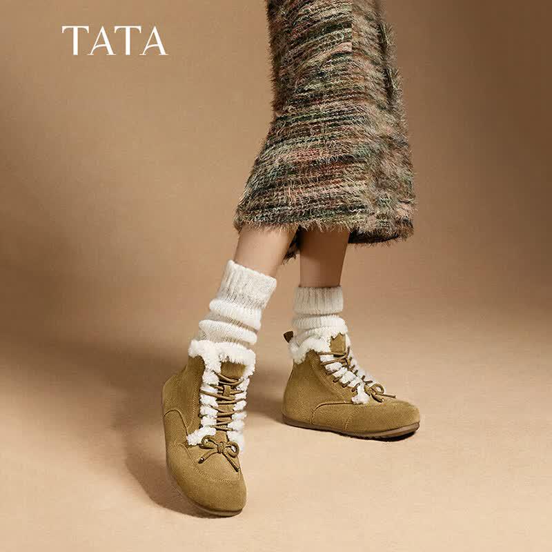 TATA Women s Plush Lined Snow Boots 35