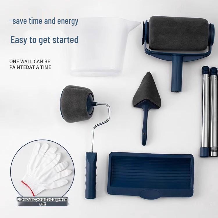 Newcomer Discount: Household Latex Paint Roller with Telescopic Handle and Self-Priming Sponge