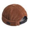 New Corduroy Docker Cap Without Visor Thickening Vintage Winter Autumn Brimless Caps Dome Beanie Hat Men Women Retro Street Hats
