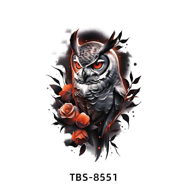 Realistiska Djurtotem Tatuering Klistermärken: Drake, Fenix, Tiger, Varg