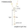 Qiong Yao 5A Zircon Clover Gold Bean Tassel Double Layer Stackable Clavicle Chain Necklace