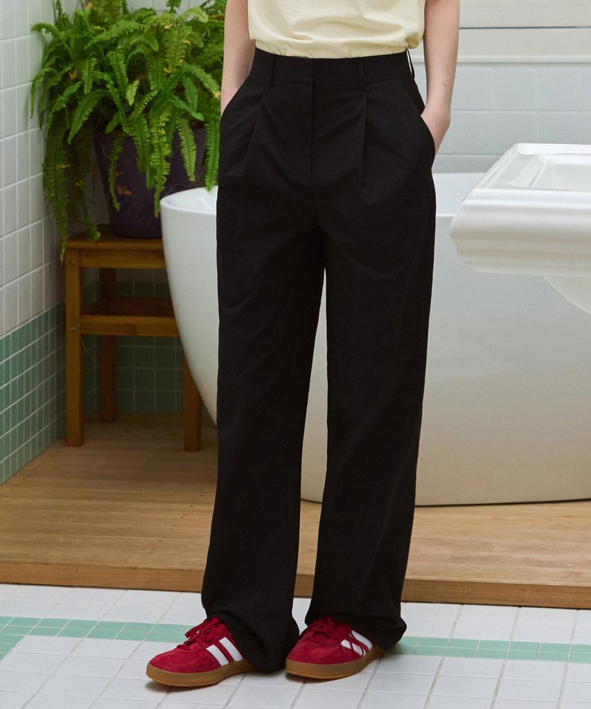Deuloupisumeon One-Pleat Nylon Slacks [White]
