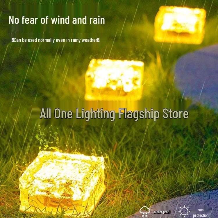 Solar Ice Brick Garden Light for Courtyards and Balconies – Enhance Your Outdoor Atmosphere