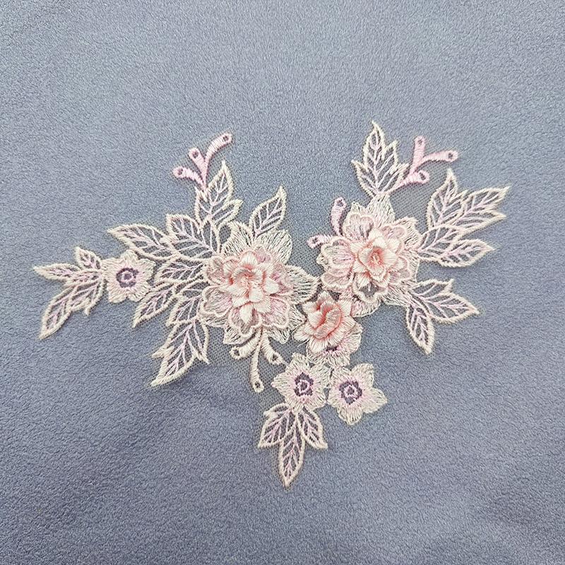 

1 пара Вышитое Трехмерное Кружево На Цветочном Свадебном Платье Аксессуары DIY Кружевные Наклейки Украшение Свадебного Платья