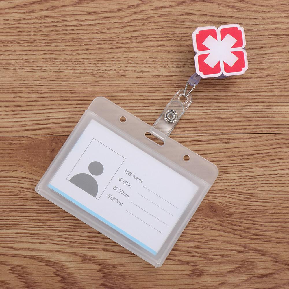 Badge Holder Clip ID Card Aluminum Name Card Holder Retractable Badge ID Badge Holder Nurse Doctor