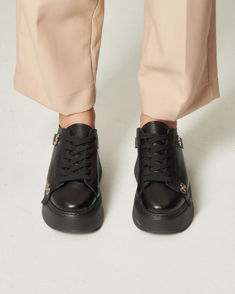 Кроссовки на платформе Guero 7022036 36 черные кожа