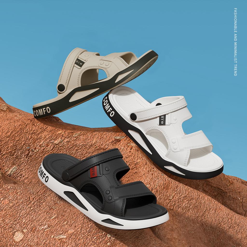 Men's Slippers Summer New Sandals EVA Light Adult Thick-soled Beach Shoes Non-slip Open-toe Sandals for Outdoor 2025