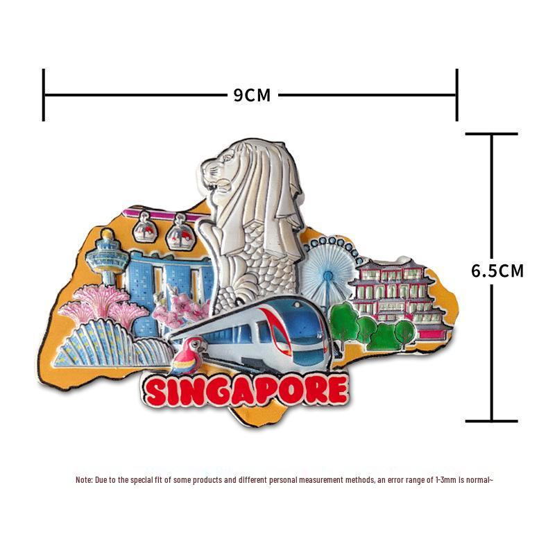 

Merlion Fridge Magnet - Singapore Travel Souvenir and Home Decoration