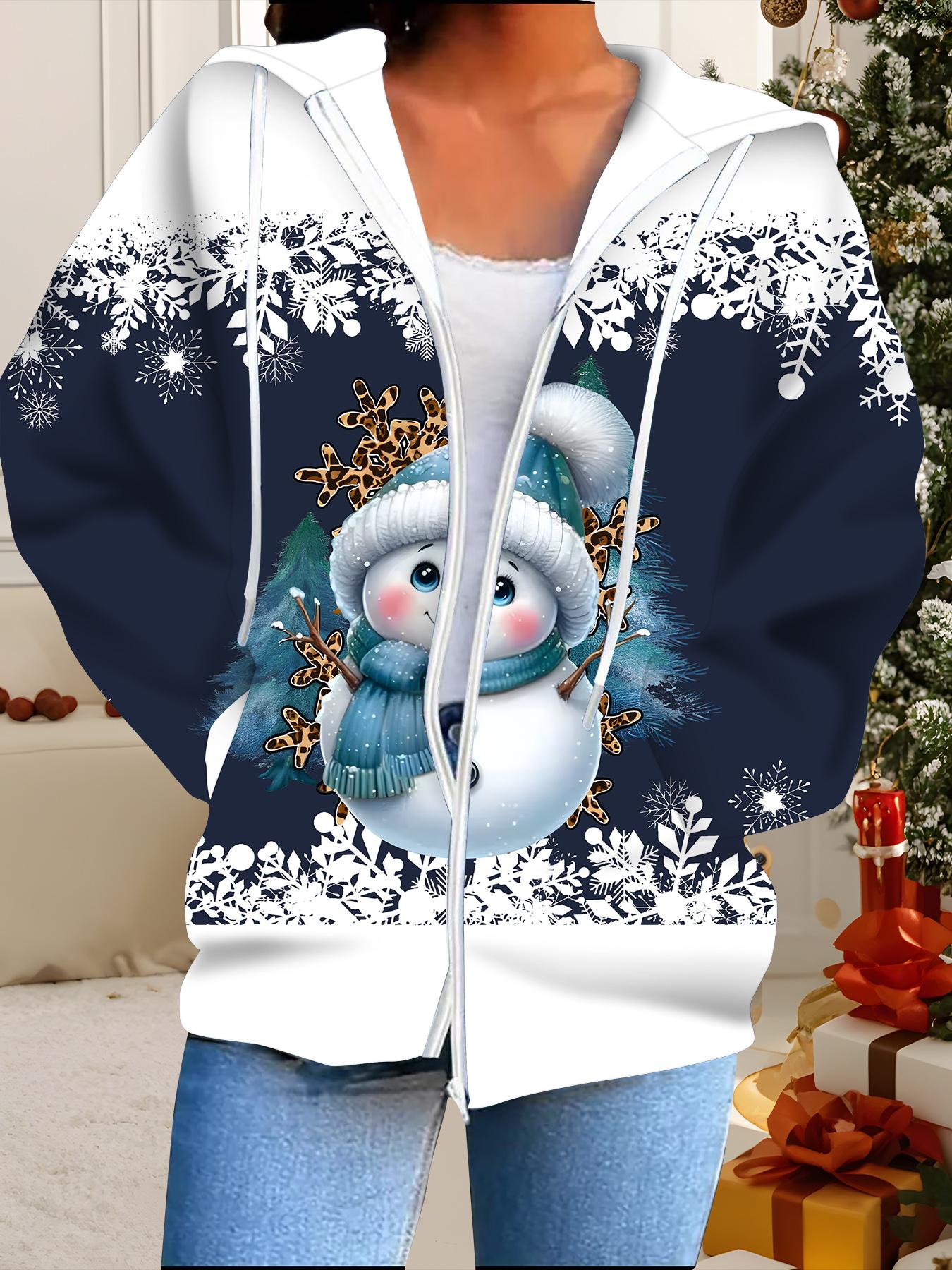 

Рождественский кардиган с капюшоном, 3D-печать, большого размера, осенне-зимний, в стиле ретро 6XL темно-синий