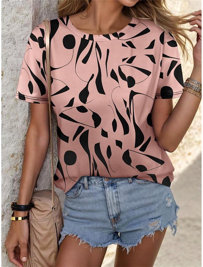 Women's T shirt Tee Graffiti Daily Weekend 3d Print Short Sleeve Fashion Crew Neck Tops Summer&Spring Harajuku t-shirt for girls