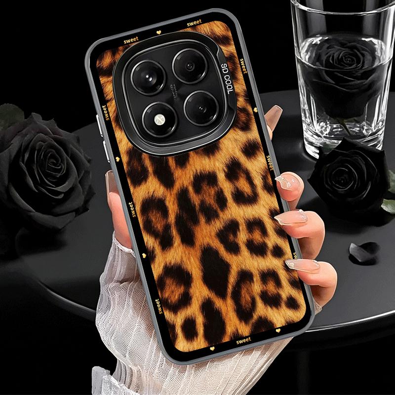 Coque de téléphone souple à imprimé léopard doux et tendance pour Xiaomi Redmi Note 13 14 15 Pro Plus 12S 12 11S 11 11T 10S 10 Housse antichoc Ba