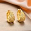 Cross-Border Fashion Light Luxury Retro Bronze Gold-Plated Geometric Earrings with Unique Design for Women