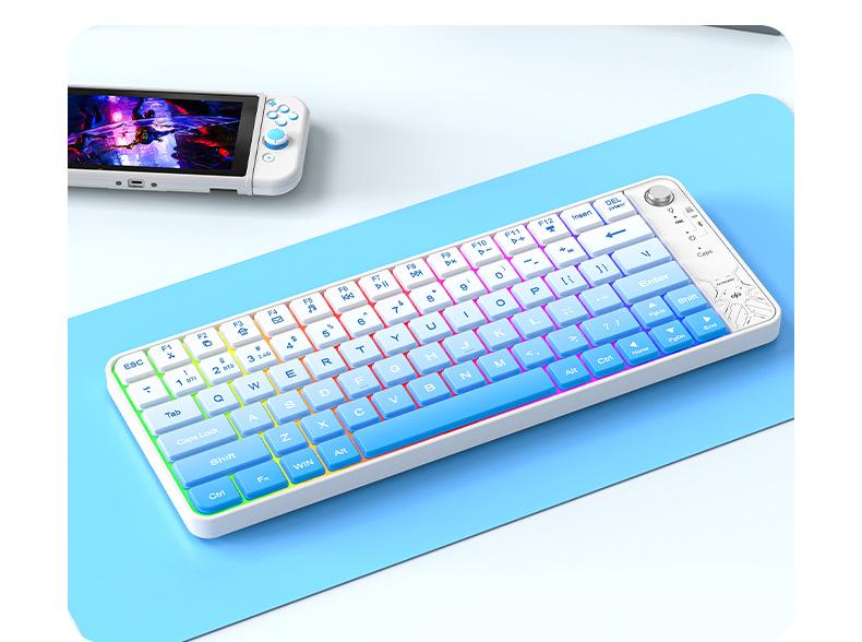 MK27 Bluetooth Dual-Mode Rechargeable RGB Wireless Gaming Keyboard