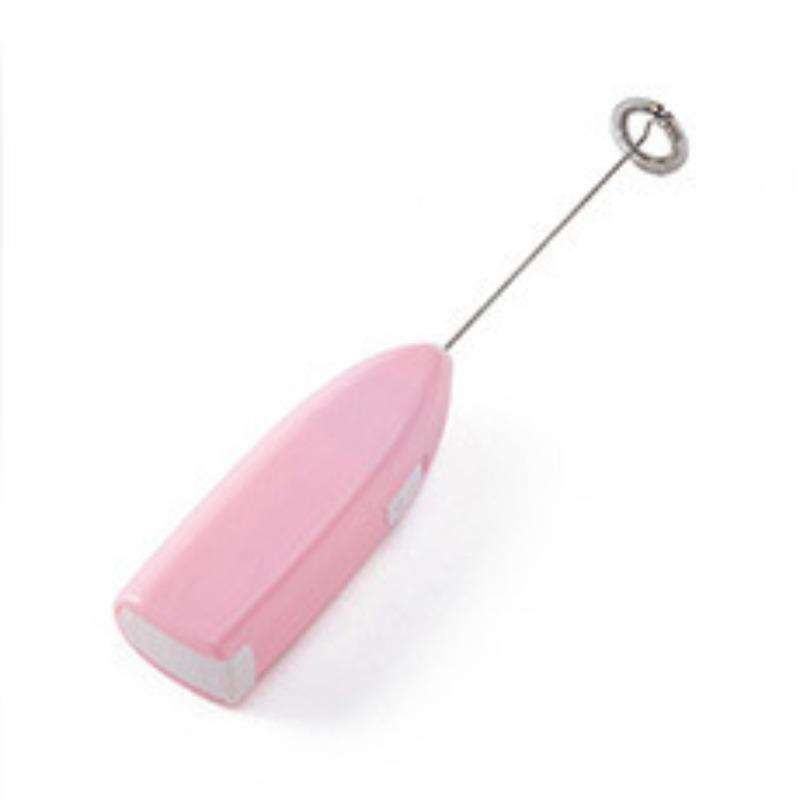 

Электрический ручной бытовой кухонный венчик Мини из нержавеющей стали для приготовления яиц, кофе, молока, чая и миксера # C09SK # розовый