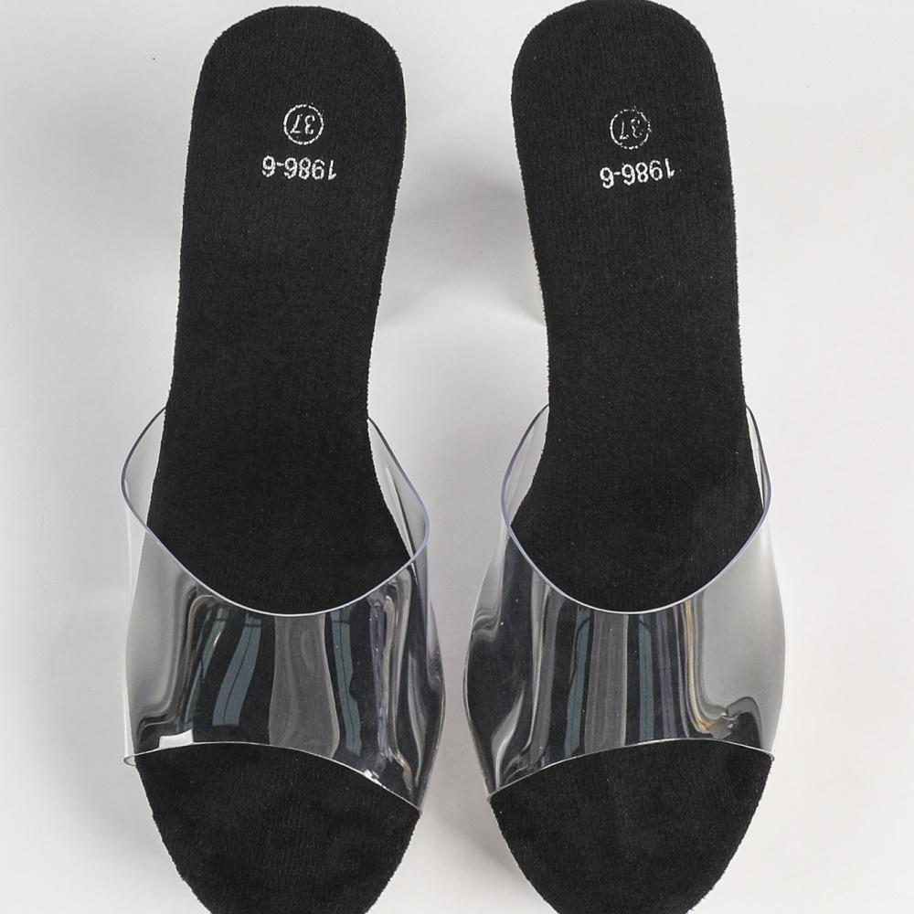 10.5cm Peep Toe Slippers Thin Heel Platform Slip On Casual Outdoor Women Shoes LFD-19866-F7