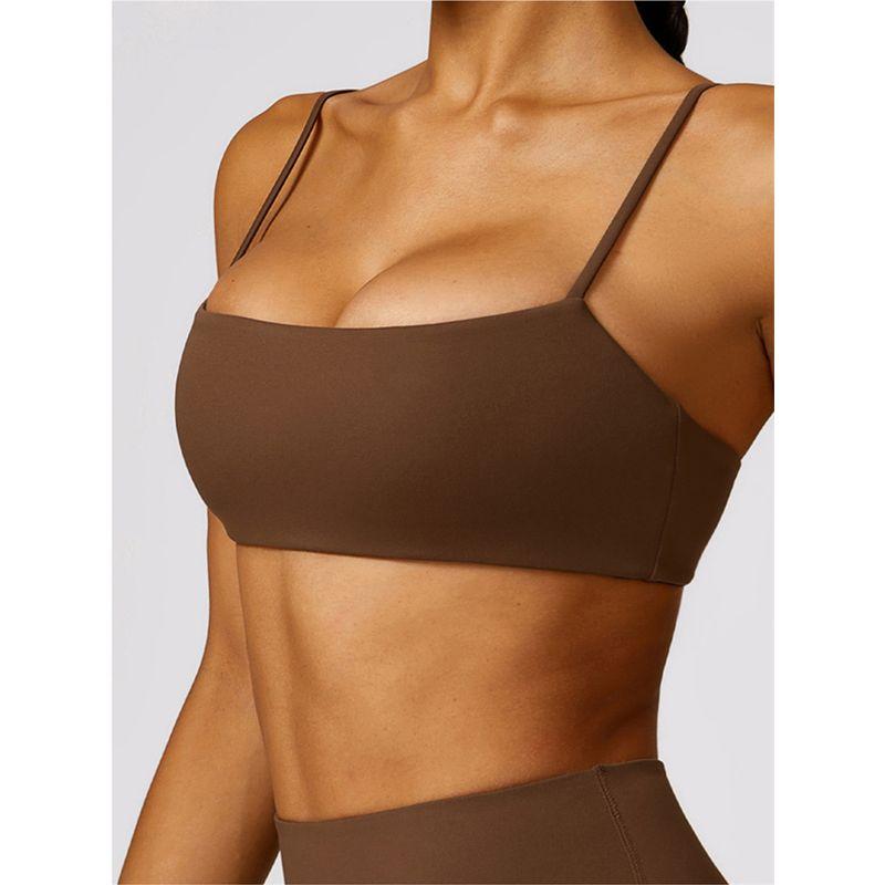 Sexy Sling Beauty Back Yoga Underwear Nude Feel Quick-Drying Sports Bra Women's Workout Clothes Tops High Elastic Vest Push-up