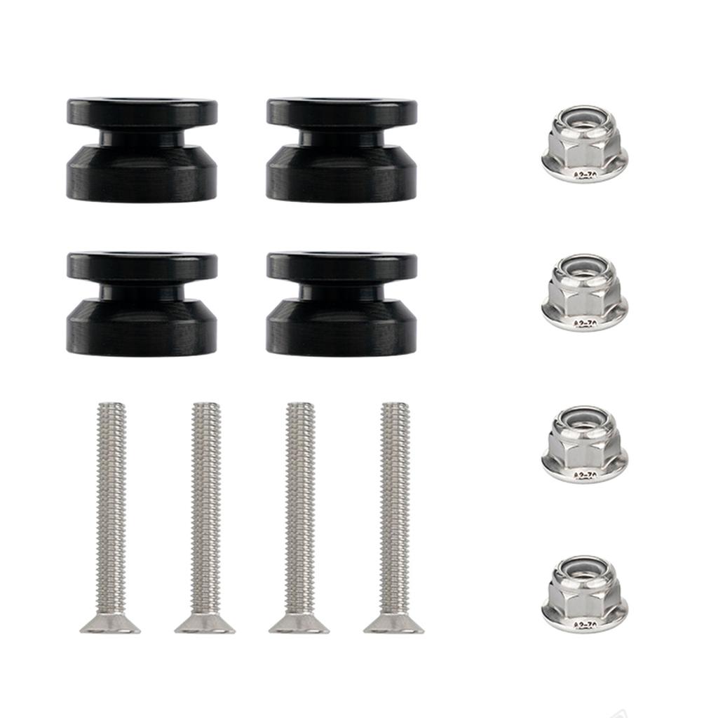 Pack of 4 Motorcycle Tail Box Quick Release Mounting Pads Aluminum Alloy with Antislip Rubber for Stability Accessories