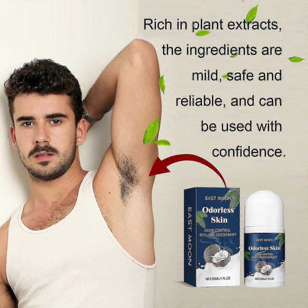 Odor Control Roll-on Deodorant, Roll On Deodorant for Women and Men, Deodorant for Armpits and Private Parts, Coconut Vanilla Flavour 25-26