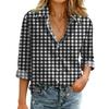 Women's Fashionable Casual Loose Plaid Long,sleeved Shirt