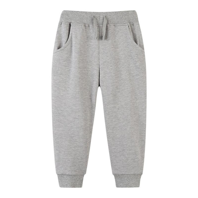 New Children's Fashionable And Casual Leg Tied Multi Pocket Pants Solid Color Casual Pants