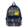 Schoolbag Large Capacity Student School Bag Vintage Plaid Student School Bag Leisure Travel Backpack Ultra Light Convenient Commuter Backpack