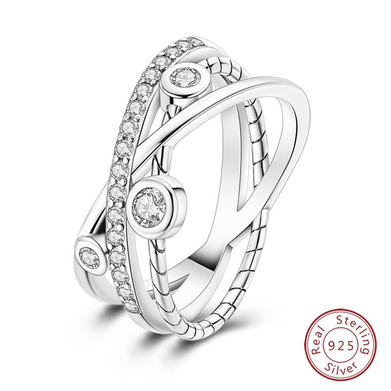 925 Silver Heart Shaped Infinite Minimalist Rings Hollow Celtic Knot Rings For Women Elegant Engagement Wedding Jewelry