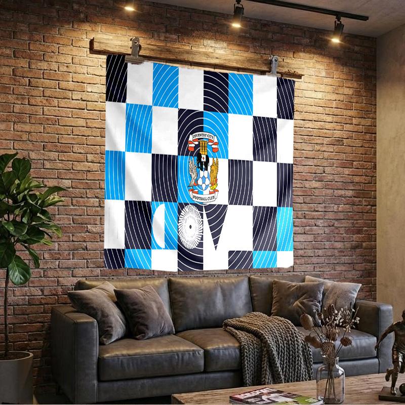 Coventry City Crest Design Tapestry Playroom Tapestry, Accessories for Bedroom,Livingroom, dormitory Room Wall Decor Fan Birthday Gifts