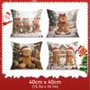 Christmas Gingerbread Man Pillowcase Bedroom Sofa Cushion Cover 100% Polyester Living Room Cushion Pillowcase Home Decor