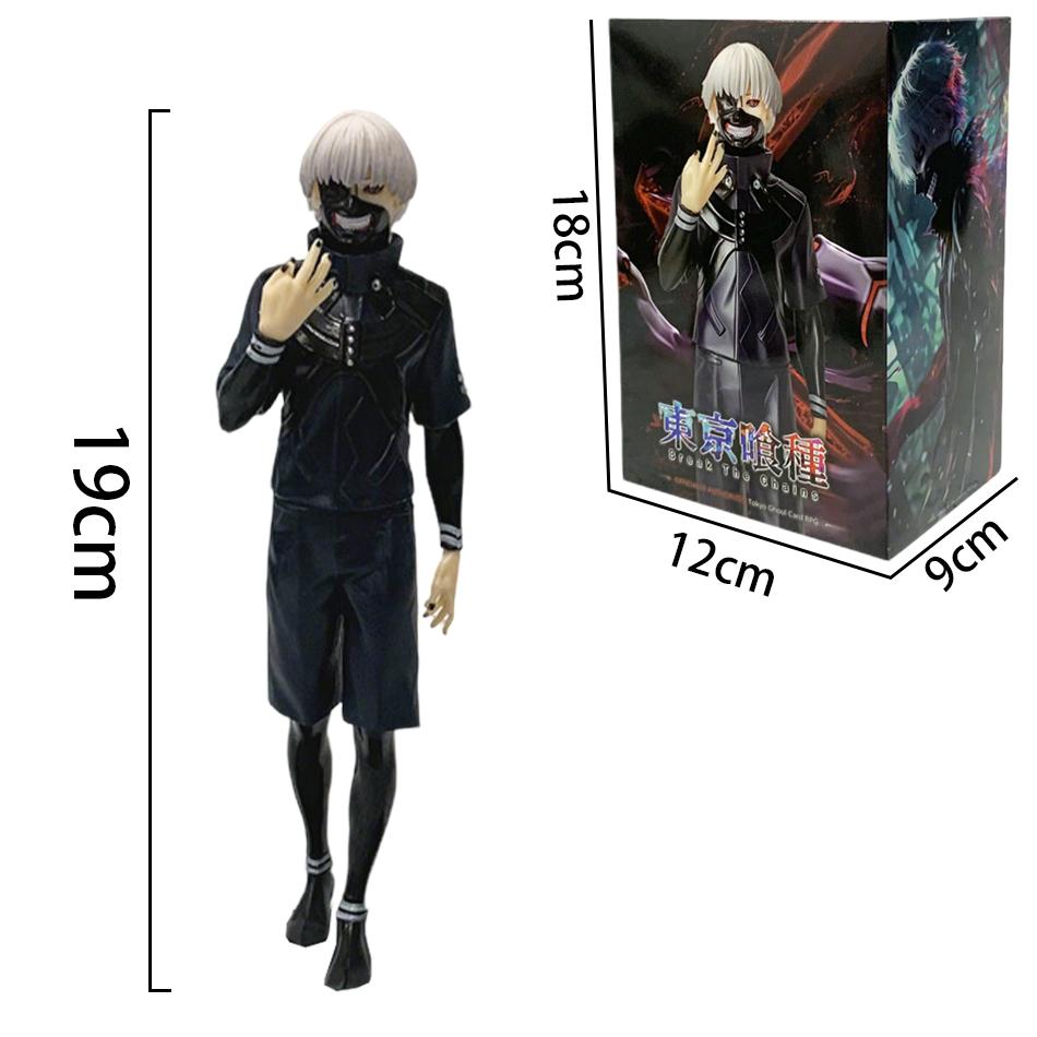 Ken Kaneki Sitting Figure Tokyo Ghoul Replaceable Double Head Double Arms Statue With Base Anime Model Toy Deco Boy Gift