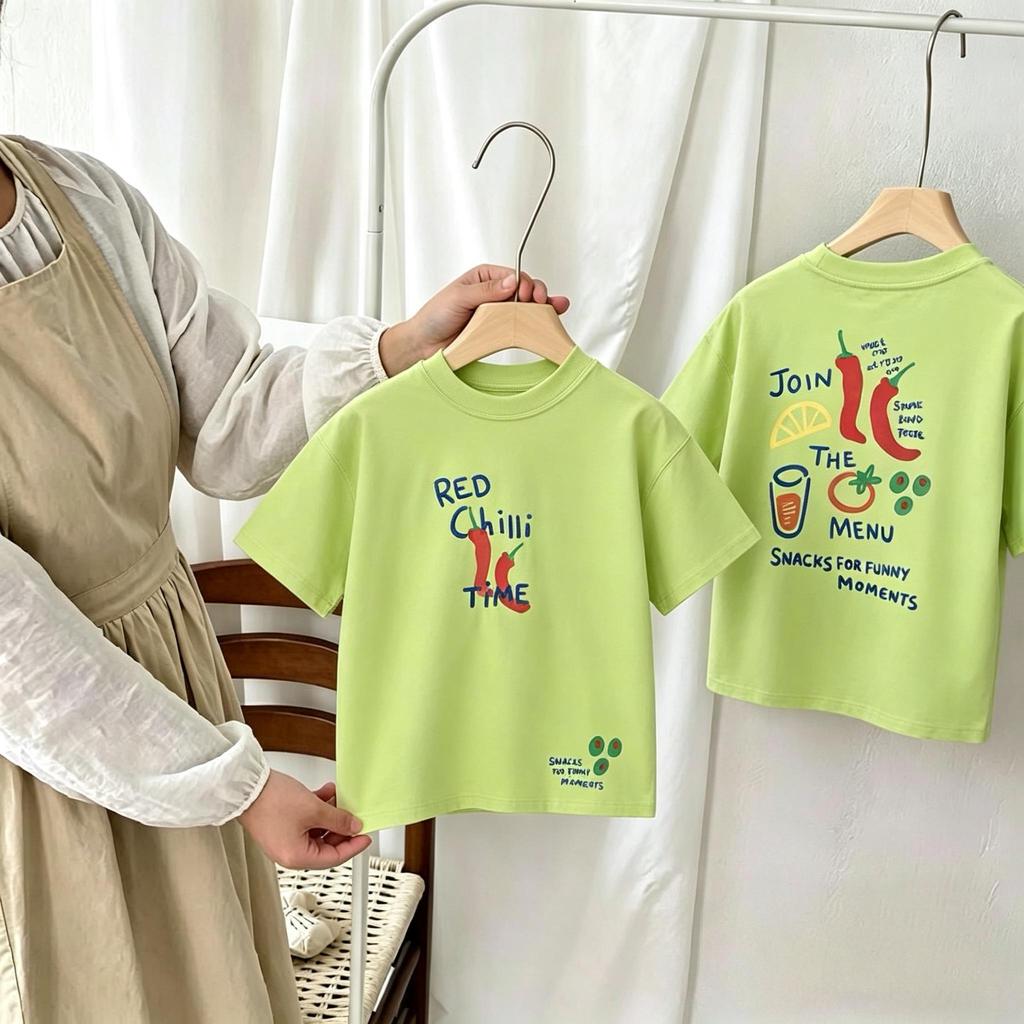 Two-side Print Children's T-shirt 2026 New Summer Clothing Popular Fashion Baby Girls Boys Short Sleeve Tees Tops Kids T Shirts