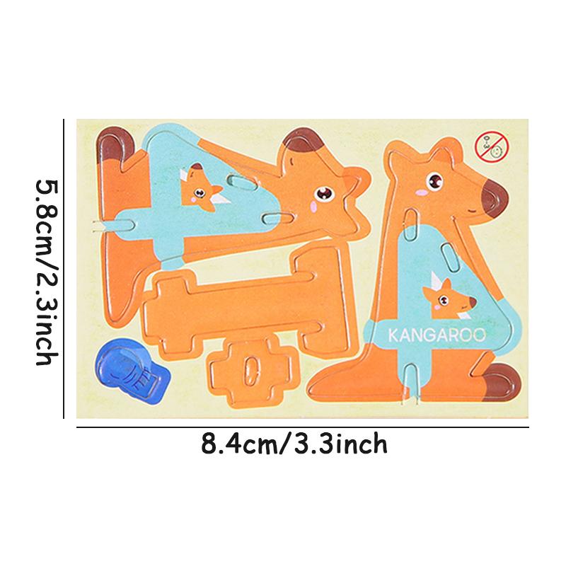 30Kinds Animal 3D Puzzle Kids Children Birthday Party Toy Paperboard Cartoon Dinosaur DIY Puzzles  Jungle Animals Parties Favors