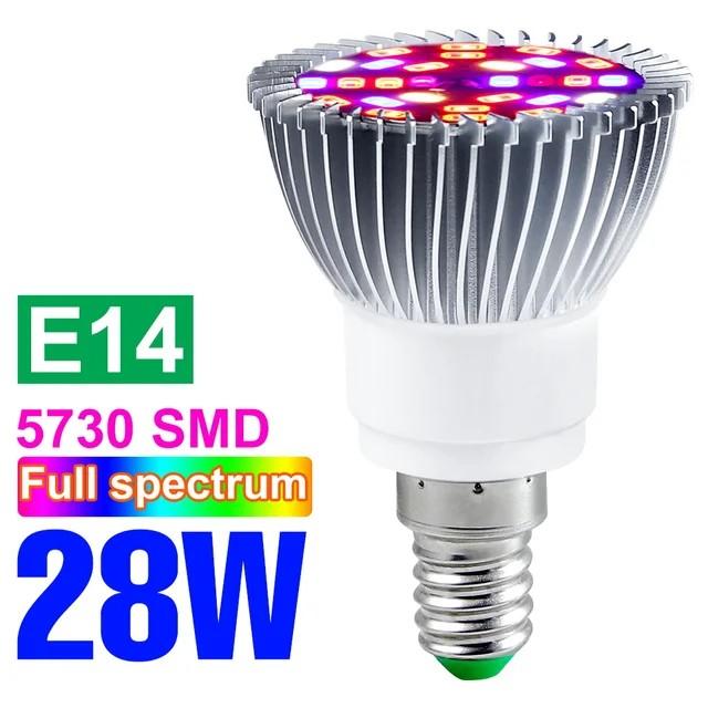 Fitolampa LED do uprawy pełnozakresowa lampa fitolampowa E27 żarówka roślinna E14 lampa UV do szklarniowych nasion kwiatów LED hydroponiczne światło do wzrostu
