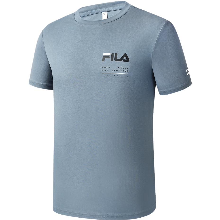 New FILA Latte Girl 3.0 T Shirt Men's Iron Paint Blue A11M321108F-DB