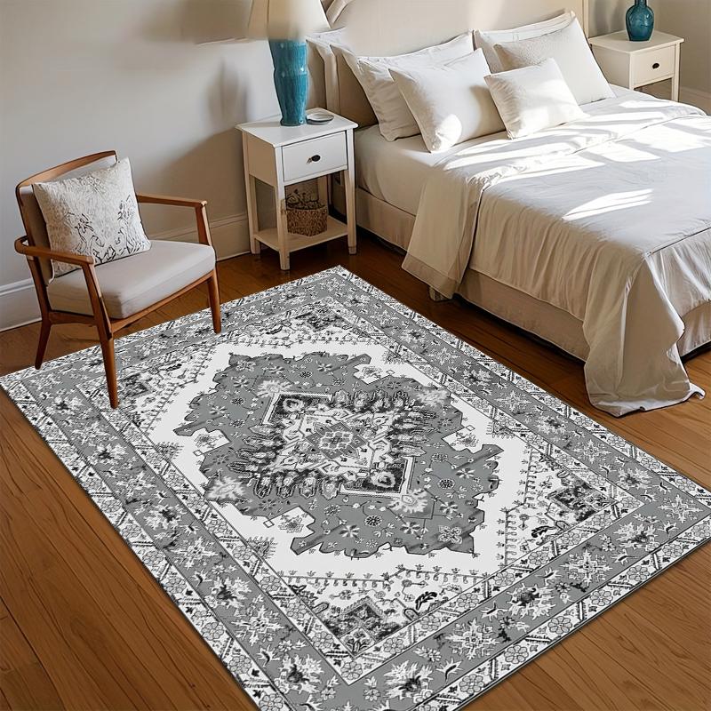 Retro Brown Heart Area Rug Romantic Coffee Swirl Living Room Carpet Modern Abstract Lounge Floor Mat Bedroom Decor